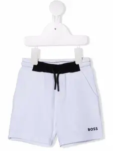 Шорты с кулиской и логотипом Boss Kidswear, белый