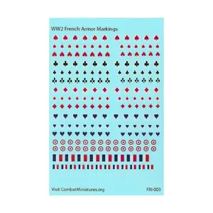 Маркировка французских доспехов, Decals - French (Combat Miniatures)