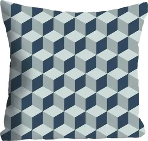 Декоративная подушка Queence ""Cube", чехол без наполнителя, 1 шт 40х40 см, цвет bunt + bedruckt