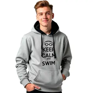 Худи Kruskis Keep Calm And Swim Two-Colour, серый