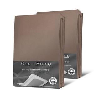 Две верхние простыни One-Home 180-200x200 см Heavy, серо-коричневый