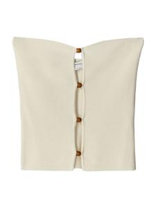 Вязаный топ Bershka, экрю