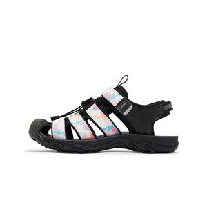 Детские сандалии с низким верхом, нескользящие и дышащие XTEP, черный/фиолетовый