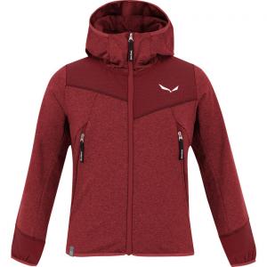 Детская куртка с капюшоном Agner Melange Salewa, красный