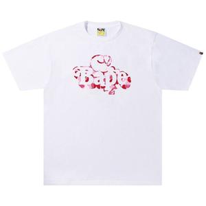 Футболка BAPE ABC Camo Milo On Tee, White/Pink