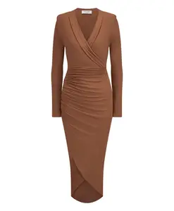 Элегантное вязаное платье Ewona Nicowa, коричневый