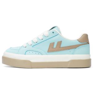 WARRIOR Износостойкие нескользящие дышащие низкие скейтерские кроссовки женские Lake Blue Brown, цвет Lake Blue Brown