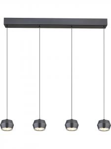 Globo lighting Подвесной светодиодный светильник «Марти» черного цвета - (Д)80,5 x (Ш)10 x (В)200 см