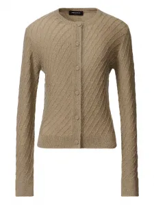 Кардиган в рубчик с пайетками Fabiana Filippi, нейтральный