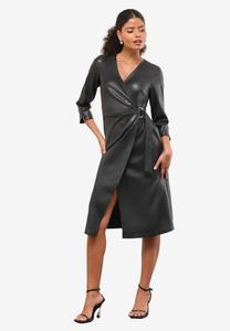Платье Lipsy PETITE FIT, Black Faux Leather/Black