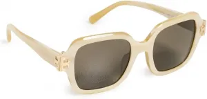 Женские солнцезащитные очки Tory Burch Eleanor, Ivory Horn