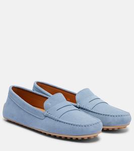 Гоммино замшевые мокасины для вождения Tod's, Windward Blue