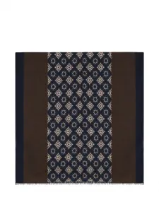 Шарф с узором Altea, коричневый