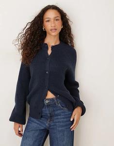 Вязаный кардиган реглан ASOS DESIGN темно-синего цвета