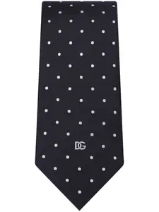 Шелковый галстук в горох Dolce & Gabbana, синий