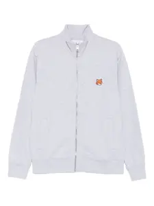 Толстовка Fox Head на молнии Maison Kitsuné, серый