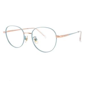 MUZU Унисекс овальные очковые оправы из сплава, Light blue l rose gold-C16 frame