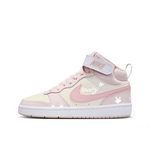 Кроссовки для скейтбординга Mid top для детей и подростков Court Pink Peach Cream Nike, розовый
