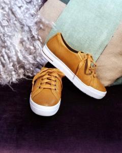 Женские кроссовки Karma из овечьей кожи наппа карри Salvia, цвет sheep nappa curry