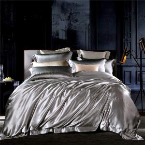 Orose Комплект постельного белья Orose из шелка 25 momme премиум-класса Silver Grey