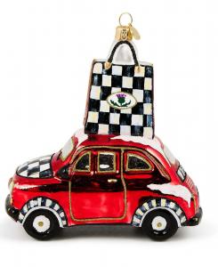 Рождественская елочная игрушка в виде тележки для покупок MacKenzie-Childs, мультколор