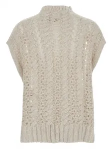 Кабельная вязка жилет Faustina Antonelli, нейтральный