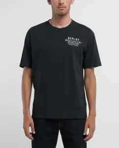 Футболка мужская с короткими рукавами и круглым вырезом Replay, черный