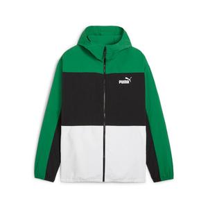 Куртка hooded windbreaker jacket 'black green' Puma, черный