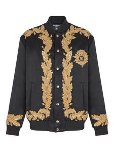 Balmain бомбер с вышивкой, черный