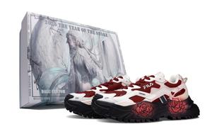 BIANCO устойчивые к истиранию низкие повседневные туфли женские FILA FUSION, белый/красный