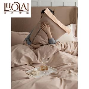 LUOLAI HOME Простыня 150x200 см, 100S Aomian, цвет светлый верблюжий