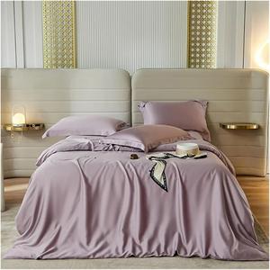 Generic Комплект постельного белья летний темно-серый шелк