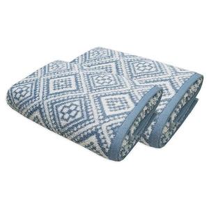 Полотенце для душа framsohn Arabeske 2 шт, 75x0,5x150 см цвет blau-weiß