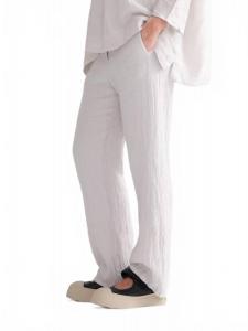 Широкие льняные брюки Chalk Kristensen Du Nord, Chalk