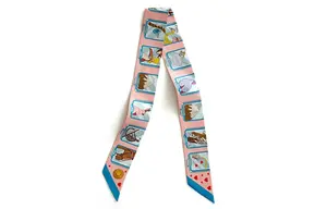 Динамичная Шелковая Шаль Женская Многоцветная HERMES