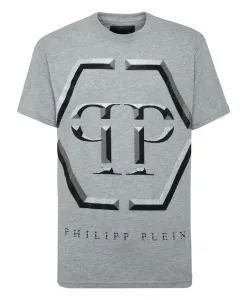 Футболка с короткими рукавами и круглым вырезом Philipp Plein, серый