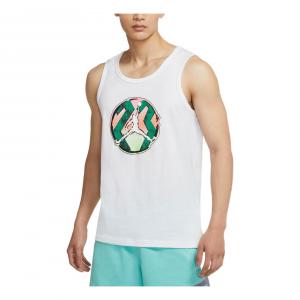 Жилет Men's Air Jordan SS22 Logo Pattern Printing Sports Vest White