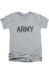 Футболка/футболка из хлопка премиум-класса с коротким рукавом и V-образным вырезом для взрослых с изображением звезды Армии США Gildan, цвет athletic heather