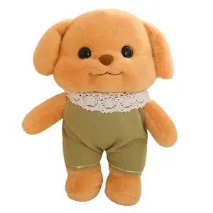 Одетый плюшевый щенок королевского пуделя, 20см/30см/40см высота Handsome, зеленый