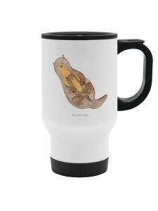 Кофейная кружка To Go Otter Child без слов белого цвета Mr. & Mrs. Panda