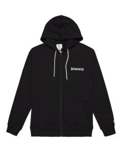 DC SHOES Толстовка с капюшоном на молнии BASELINE черная для мужчин