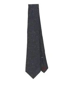 Шелковый галстук в мелкую точку Canali, синий