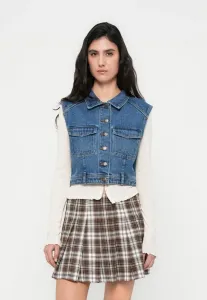 Укороченный жилет nmkettie Noisy May, Medium Blue Denim