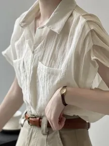 Прозрачные рубашки, блузки, топы Doux Belle, цвет Off White