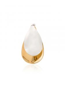 Серьга Charlotte Chesnais Silver and Gold Pearl XL, золотой