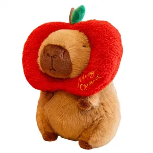 Плюшевая игрушка рождественская капибара, высота 25 см Fluffy bear