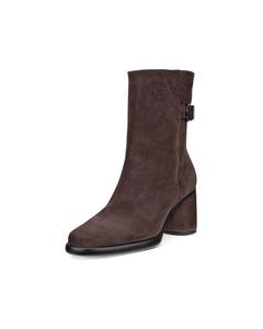 Скульптурные короткие ботинки LX 55 из высококачественной замшевой кожи.