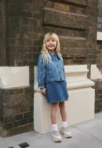 Куртка прямого кроя с принтом в виде банта. Next, Denim