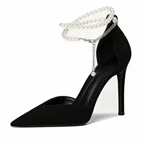 7 SEVFUN Туфли на высоком тонком каблуке женские, черные