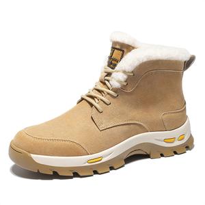 Теплые короткие зимние ботинки мужские верблюжьего цвета Playboy, Camel